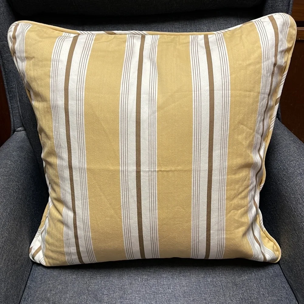 Restoration Hardware Striped Throw Pillow Cover
